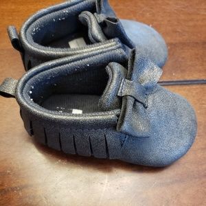 Carter's Brand Black Moccasins with Fringes